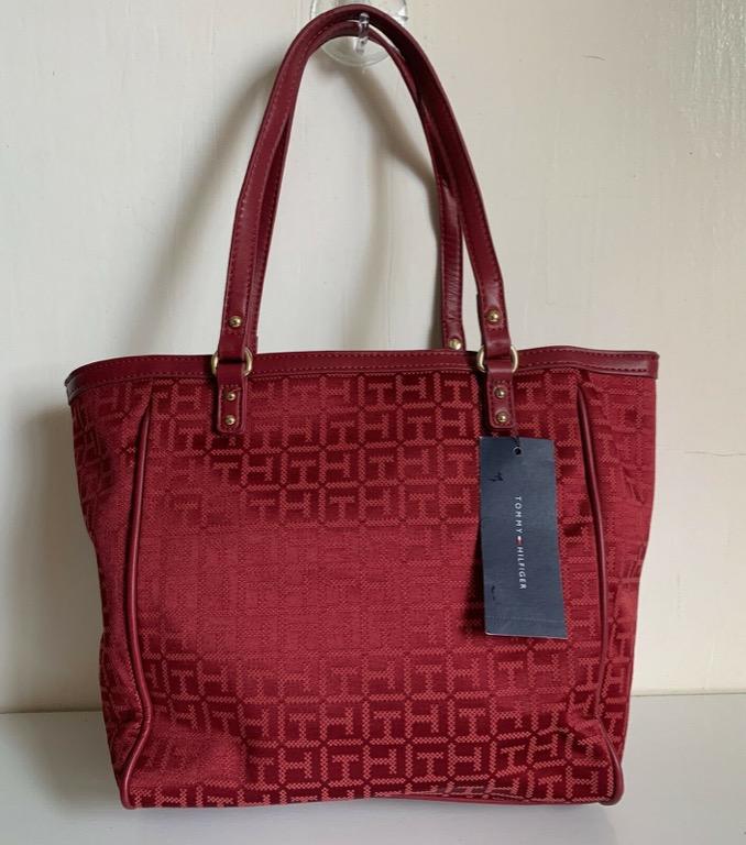 Tommy hilfiger red handbag best sale