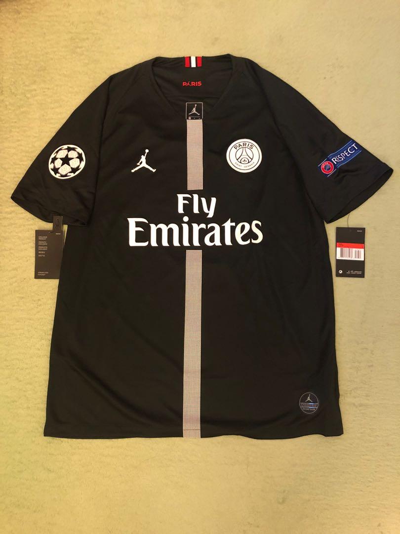 Nike Jordan Psg Uefa Away Jersey Mbappe Size L å·´é»Žè–æ—¥è€³é–€éº¥å·´æ¯