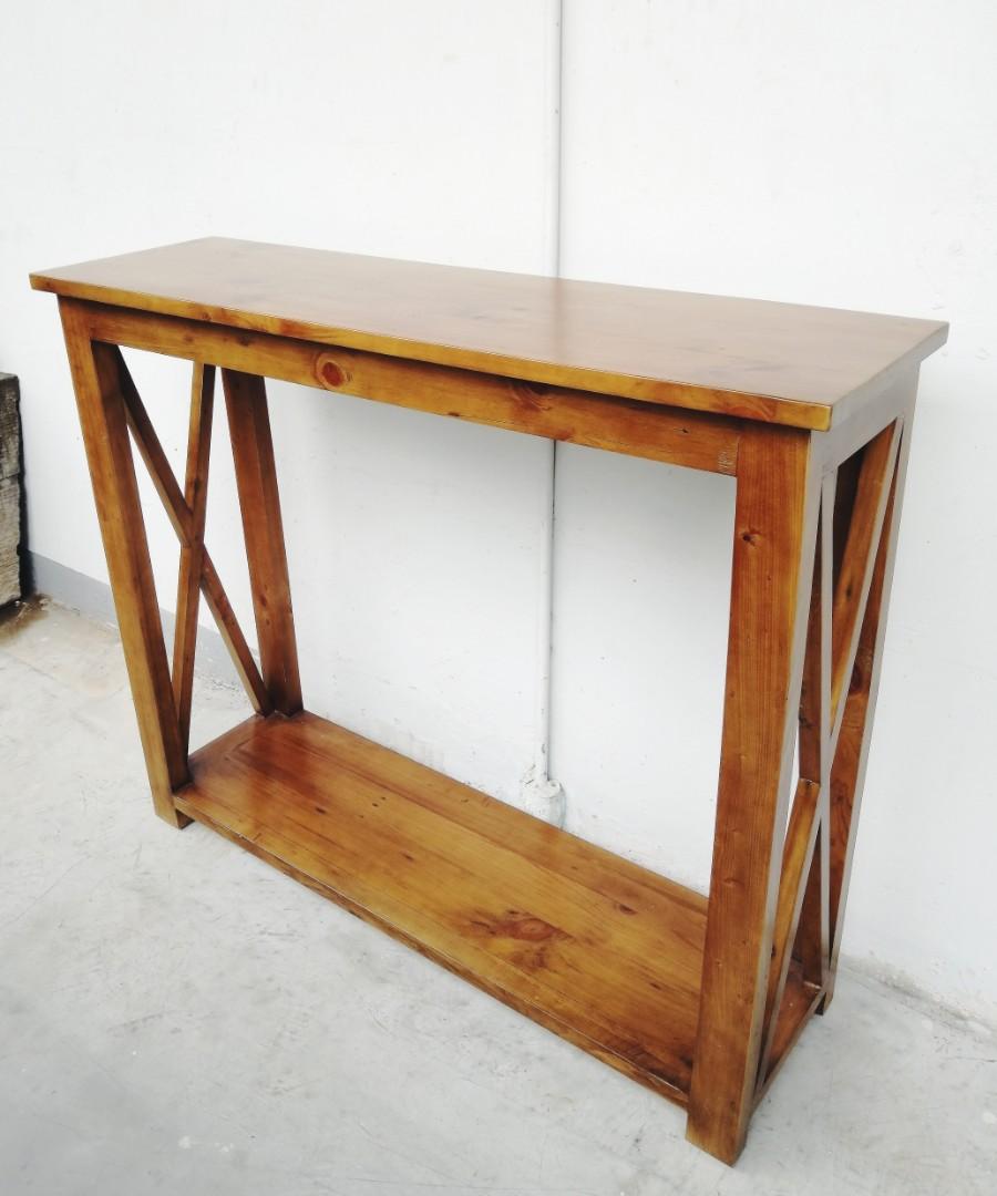 Oak Wood Farmhouse Console Table Furniture Tables Chairs On