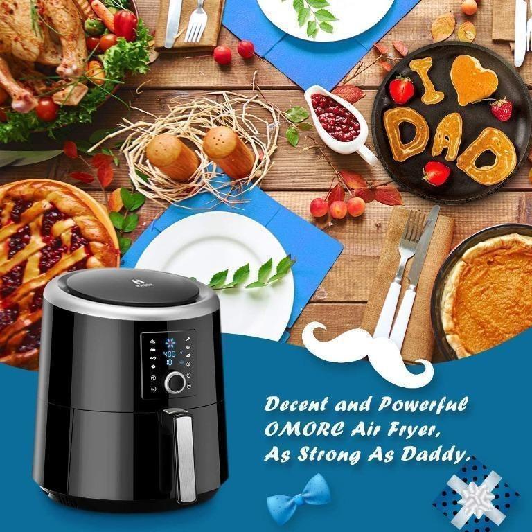 OMORC Air Fryer, 6 Quart, 1800W Fast Large Hot Air Fryers & Oilless