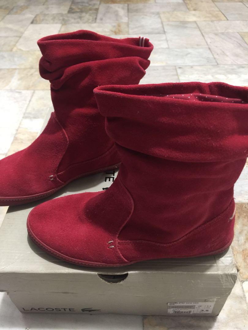 lacoste red boots