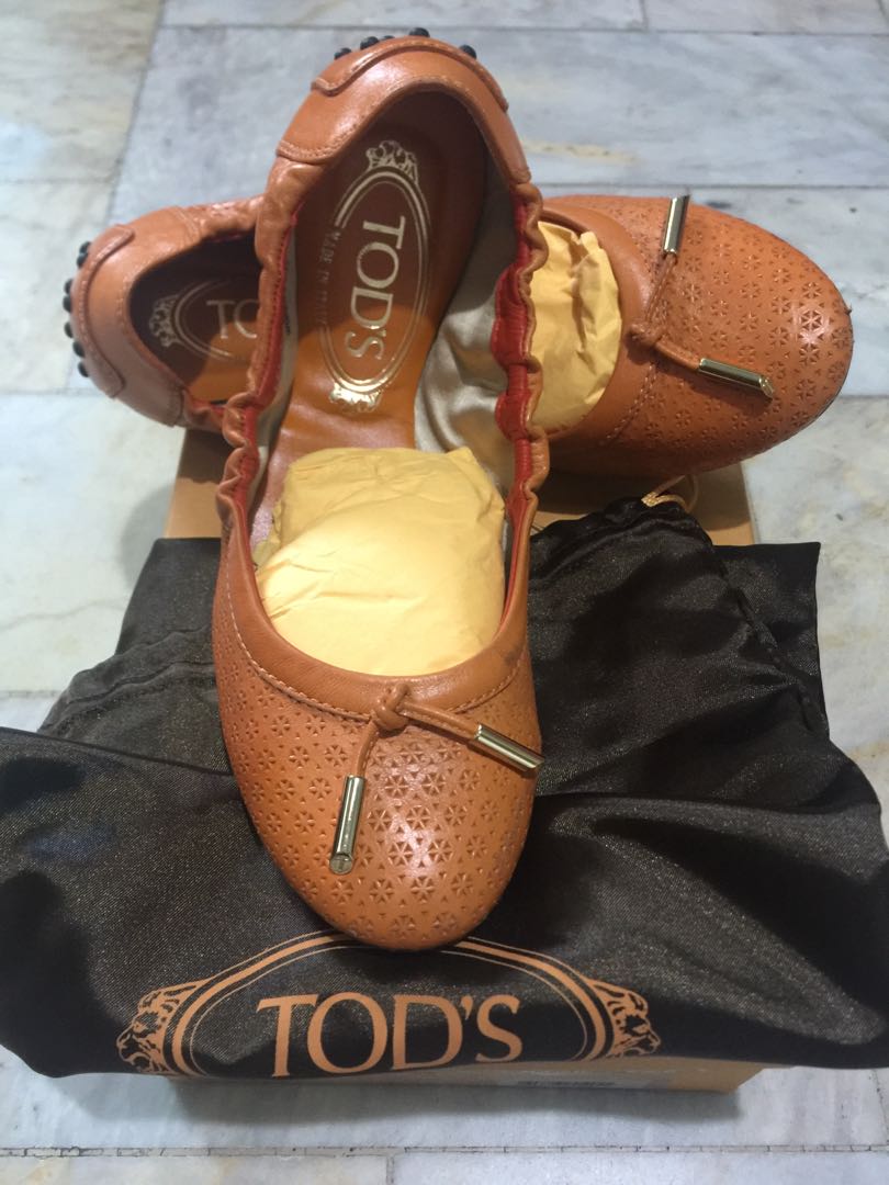 Tods ballerina flats shop