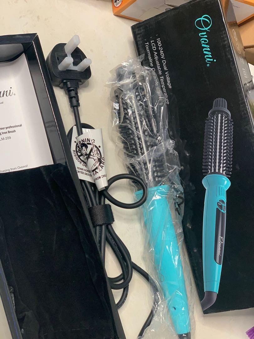 Ovonni curling iron top brush