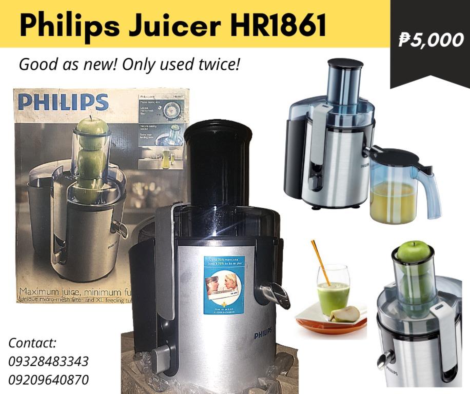 Philips Juicer Hr1861 Home Furniture Home Appliances Other Kitchen Appliances On Carousell
