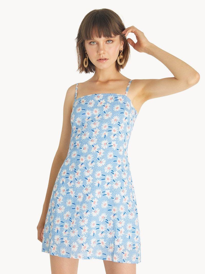 light blue daisy dress