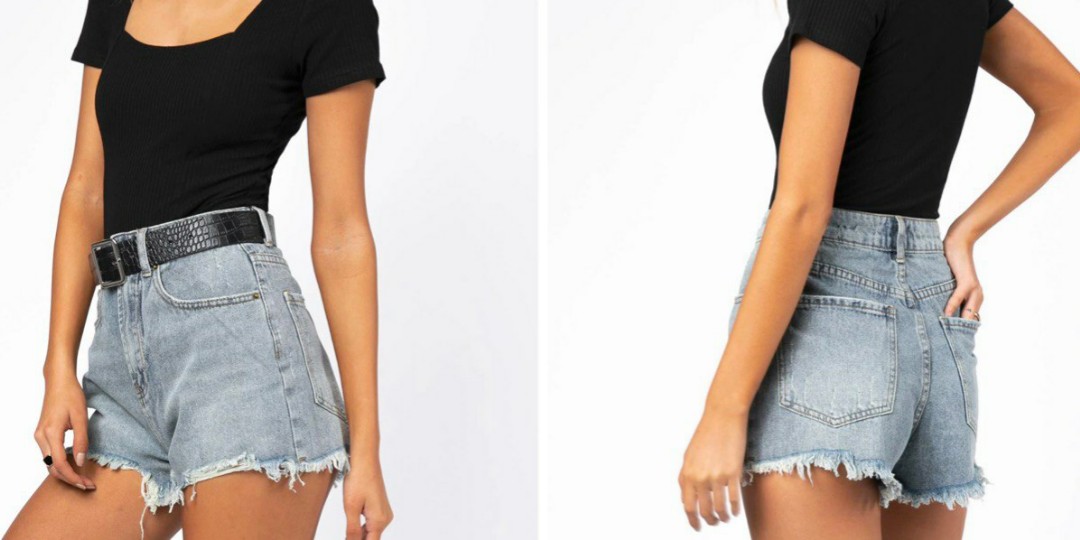 princess polly lucille frayed denim 