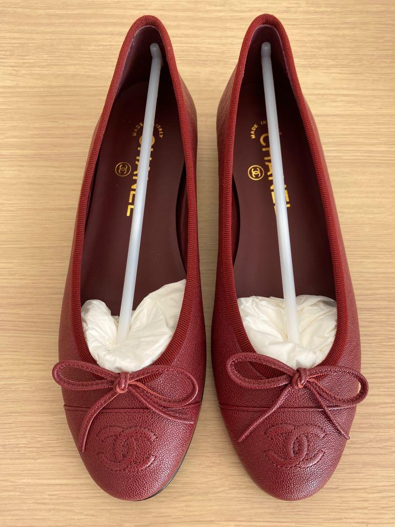 maroon ballet flats