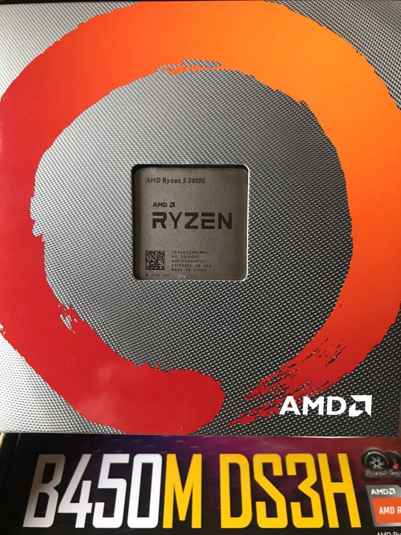 Gigabyte b450m ds3h hotsell amd ryzen 5 3400g