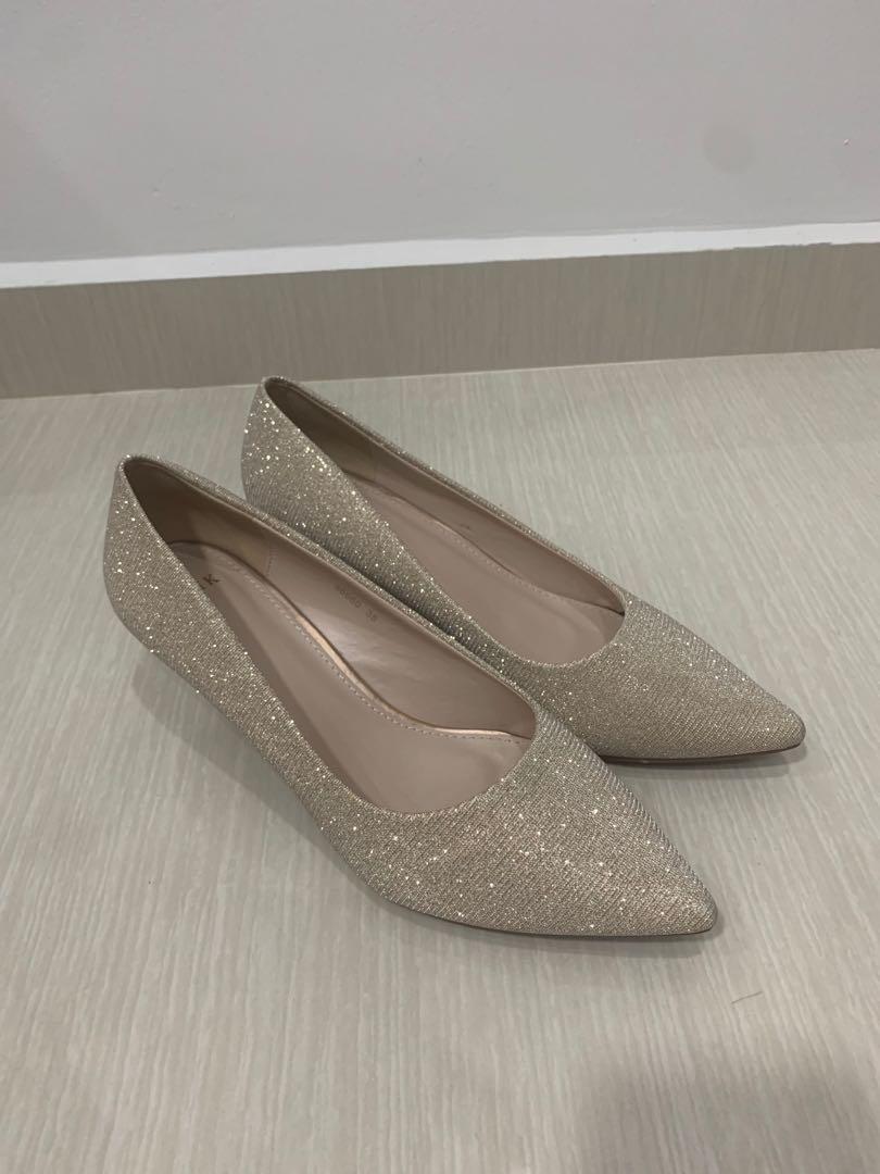 nude sparkly shoes