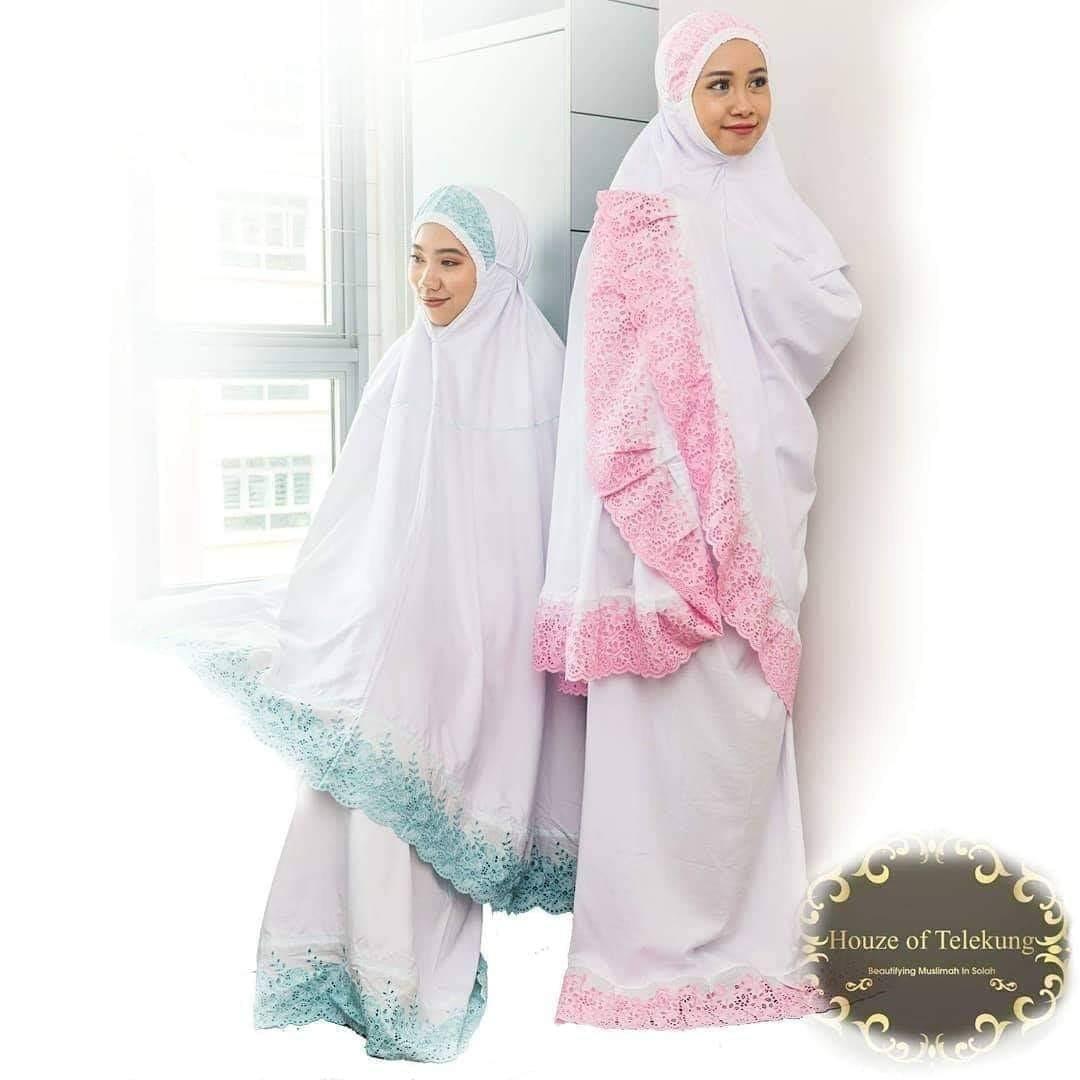 Telekung Aleena Exclusive Women S Fashion Muslimah Fashion Baju Kurung Sets On Carousell