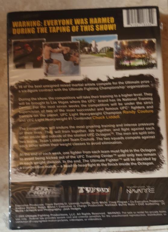 UFC TUF 1 The Ultimate Fighter 1 DVD (Category: CDs & DVDs) located in Manila. Submitted by edisontee (Listing ID 1021546550, Image 2). Description: THE ULTIMATE FIGHTER 1 DVD BOX SET.