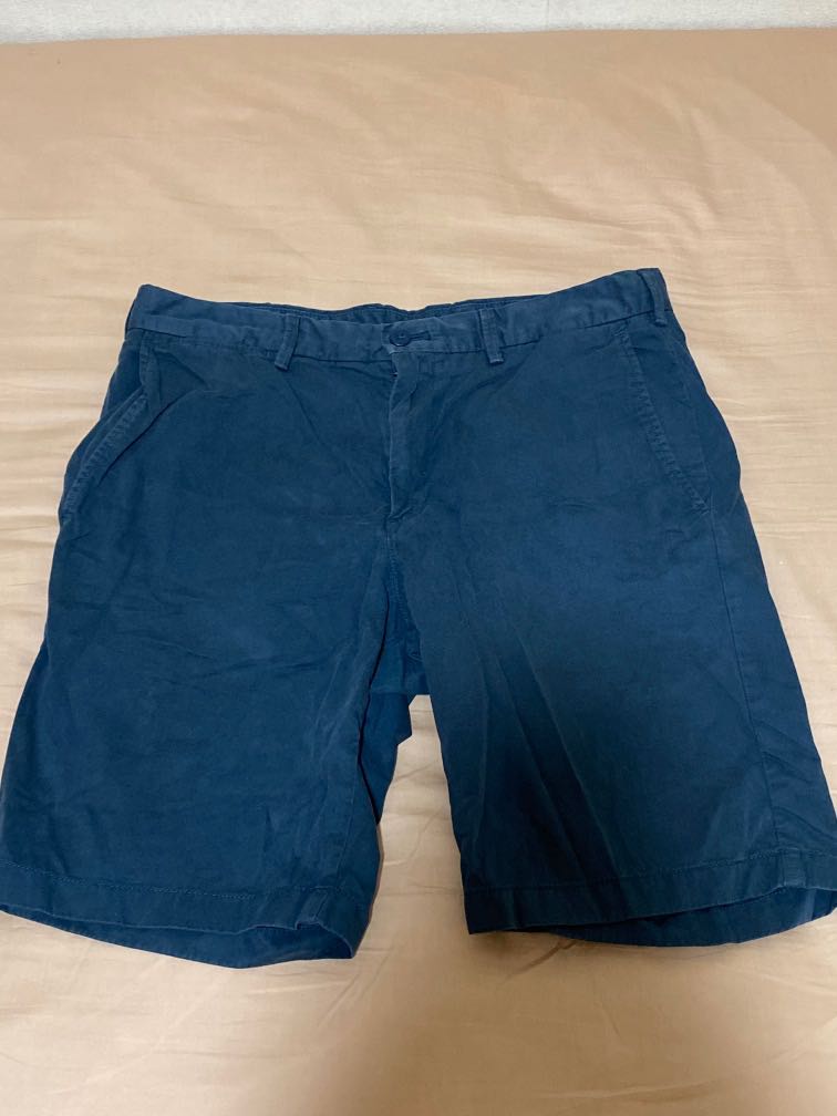 Uniqlo Blue Shorts, Men's Fashion, Bottoms, Shorts on Carousell