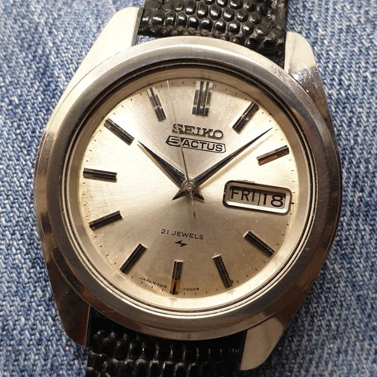 Vintage Seiko 5 Actus 7019 7040 21 Jewels Automatic Watch Antiques Vintage Watches Jewelry On Carousell