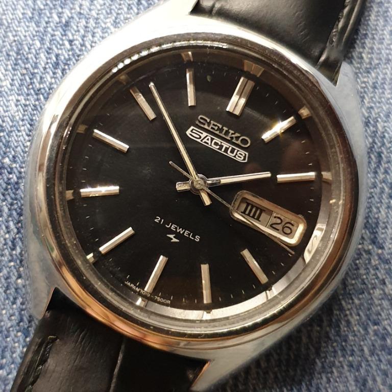 Vintage Seiko 5 Actus 7019-7060 21 Jewels Automatic Watch, Women's Fashion,  Watches & Accessories, Watches on Carousell