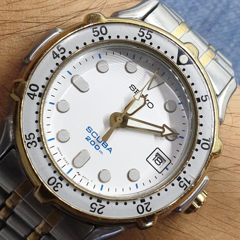 Vintage Seiko Scuba 200 Meters 5H25 6020 Quartz Men s Wristwatch