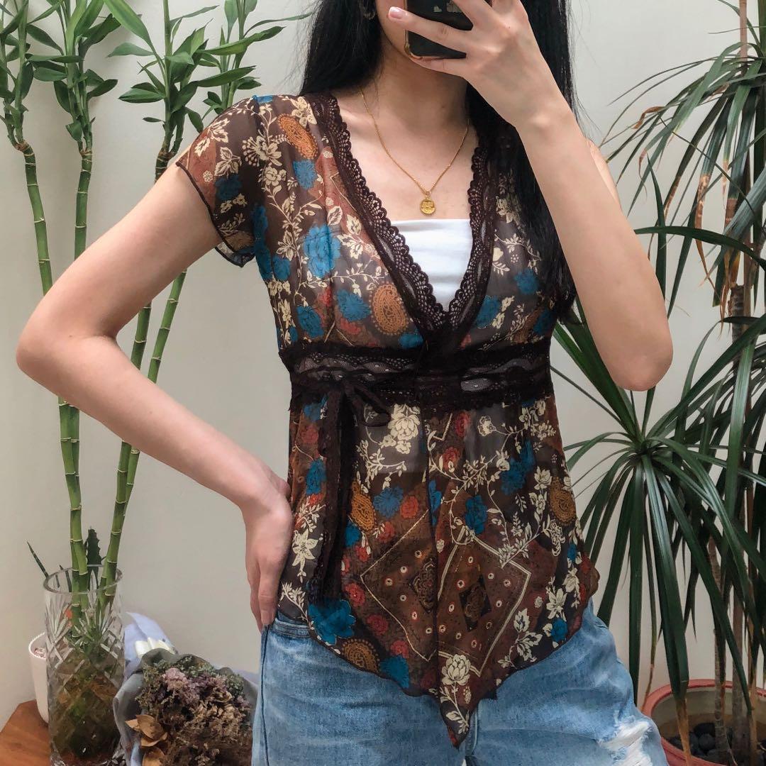 sheer wrap top