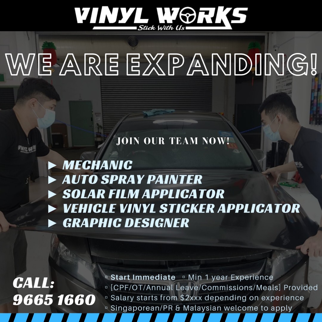 Vinyl Applicator, Jobs, Internships & Others on Carousell