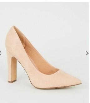 pale pink heels wide fit