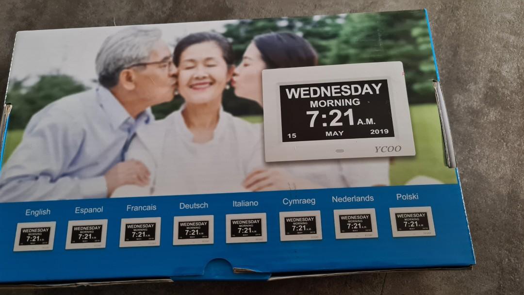 YCOO [2019 Newest] Digital Calendar Day Clock with 7 inch Display