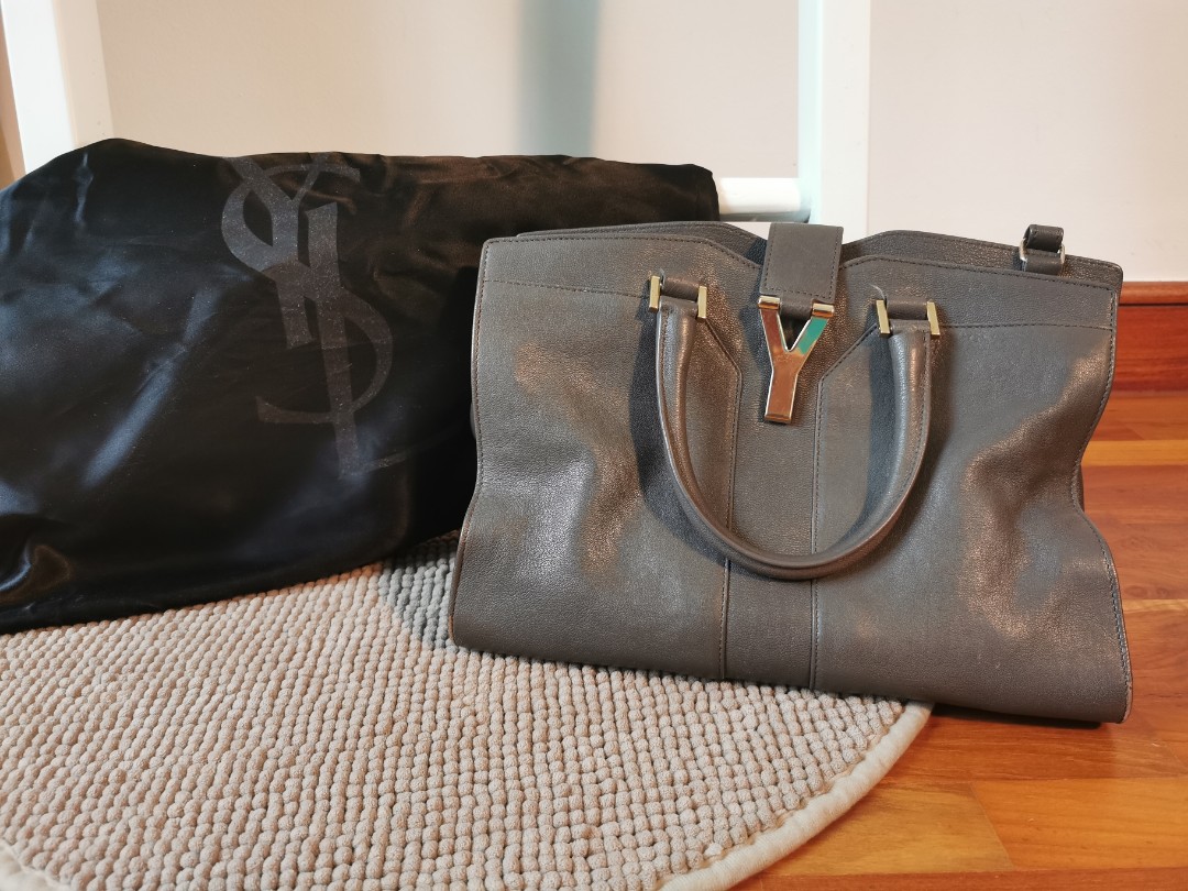 ysl grey handbag