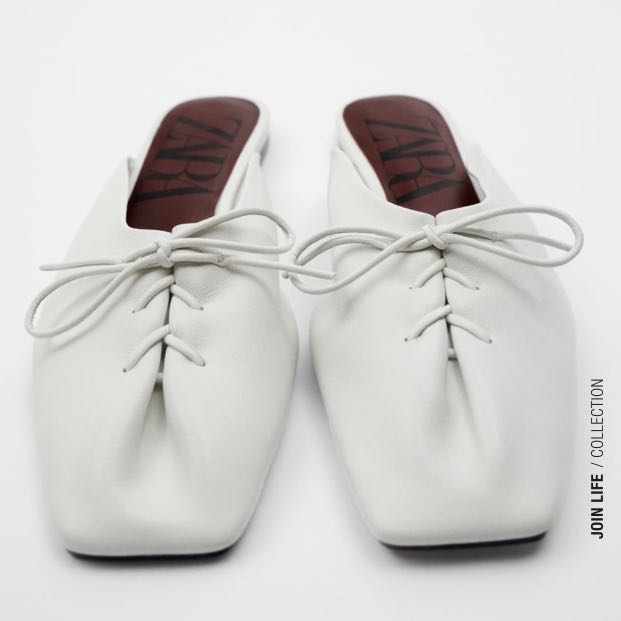 zara leather mules