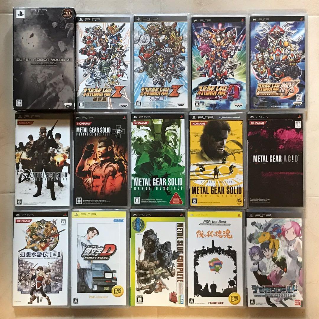 年7月新返 日版psp Metal Gear Solid Super Robot Wars 超級機械人大戰魂塊頭文字d Digimon Metal Slug Gradius Street Fighter 最平由80元起 遊戲機 遊戲機遊戲 年7月新返 日版psp Metal Gear Solid Super Robot Wars 超級機械人大戰魂塊頭文字d Digimon Metal Slug Gradius Street Fighter 最平由80元起 遊戲機 遊戲機遊戲