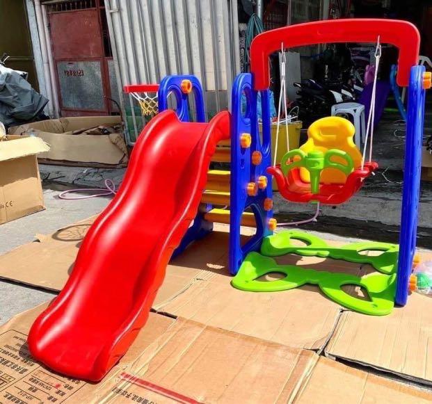 3in1 play ground set (Category: Infant Playtime) located in Taguig. Submitted by triplealuxury (Listing ID 1021866525, Image 2). Description: Restock and available 3in1 GENDER FREE SLIDE • RED-BLUE-GREEN COMBINATION- •Swing •Ring •Slide •Best for 1-8yo • Heavy Duty Slide •Made w/High Quality Plastic Php.6,400.
