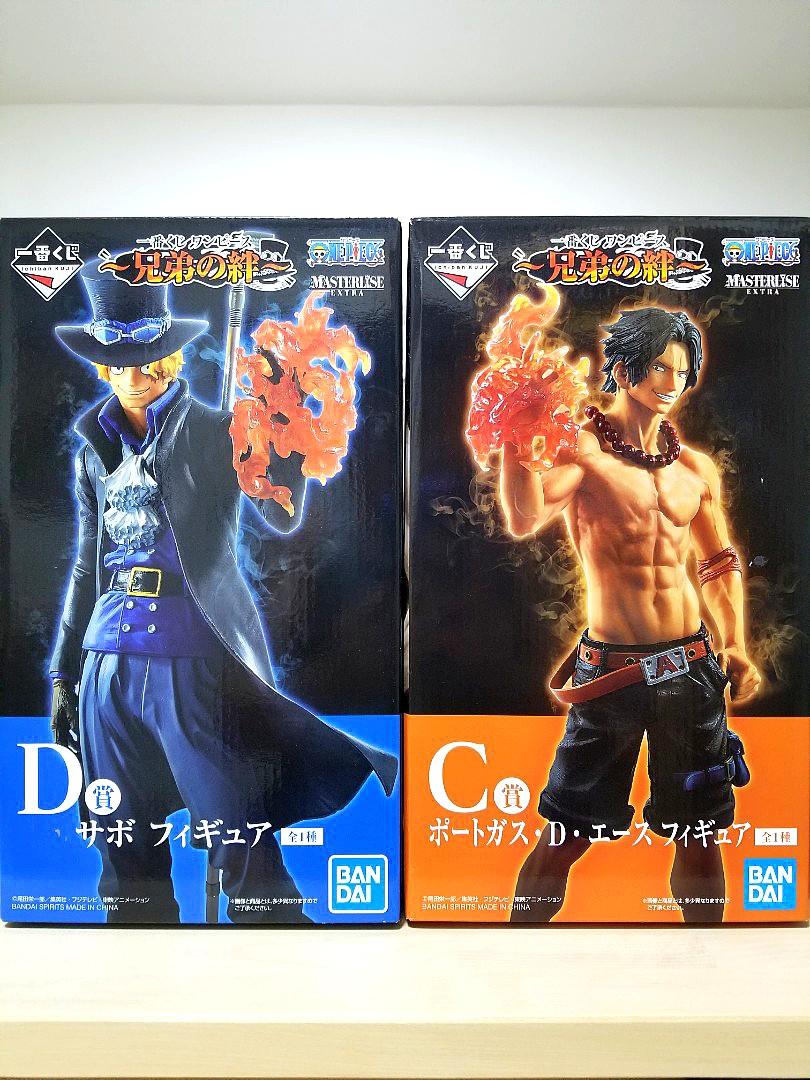 全新海賊王一番賞 日版金證 兄弟之絆c賞艾斯 D賞薩波30cm One Piece Ichiban Portgas D Ace Sabo Figures Masterlise 興趣及遊戲