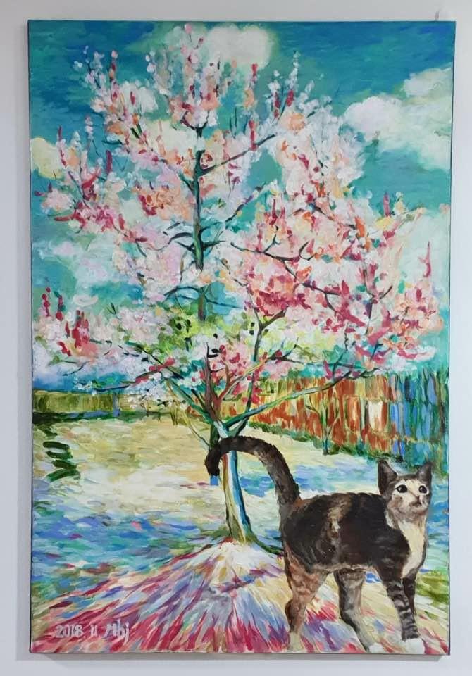 Acrylic Painting On Canvas By Mhj Artist Vintage Collectibles