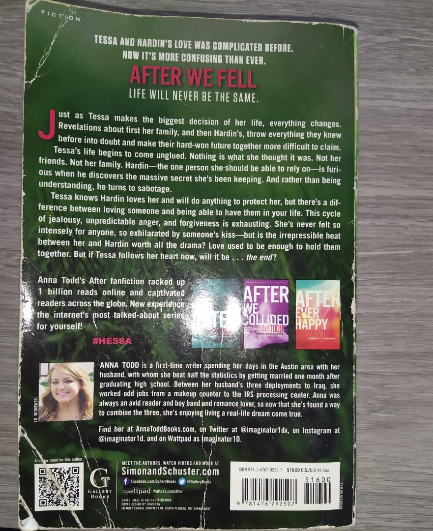 After We Fell By Anna Todd Books Stationery Books On Carousell