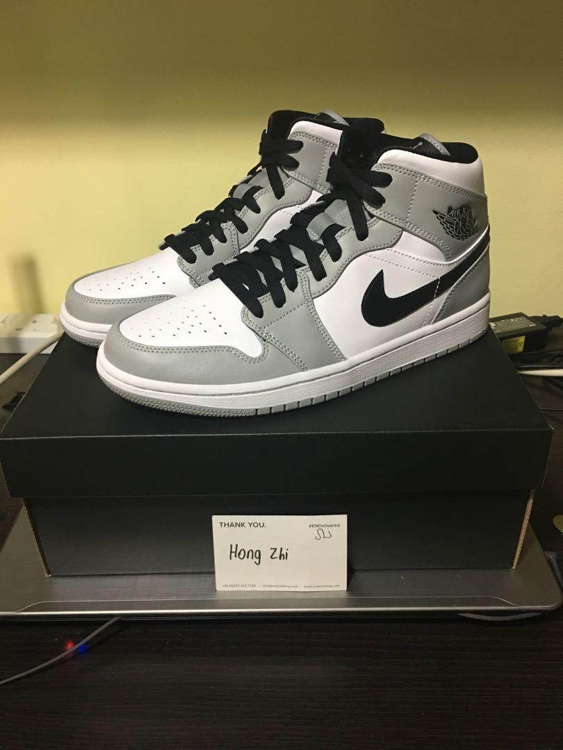 foot locker jordan 1 mid smoke grey