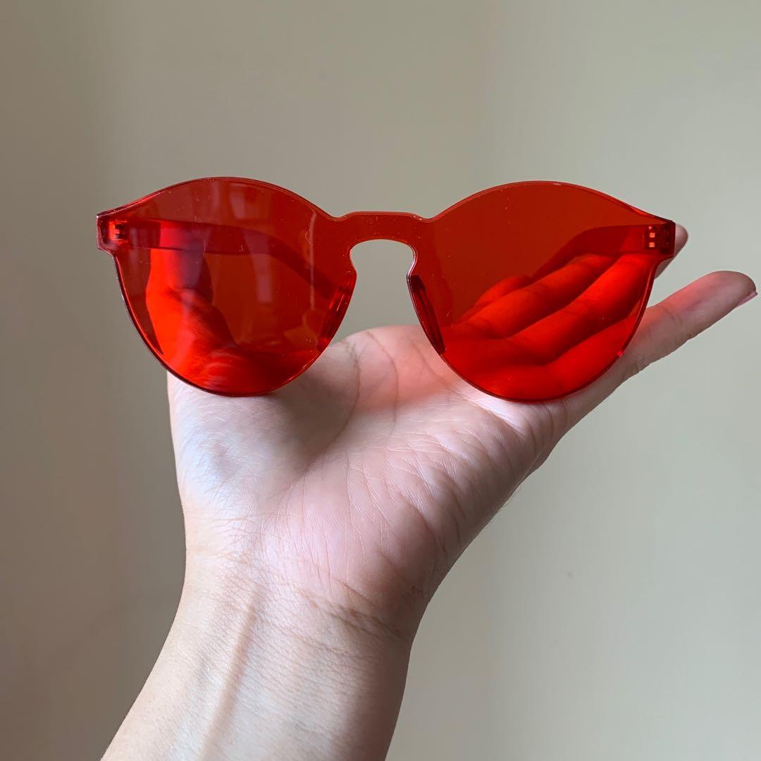 Aldo red tinted sunglasses