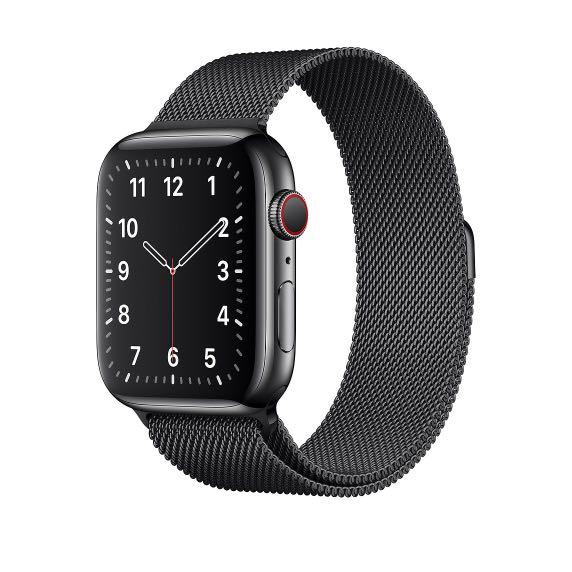 Apple watch space black stainless steel case with space black milanese loop shop