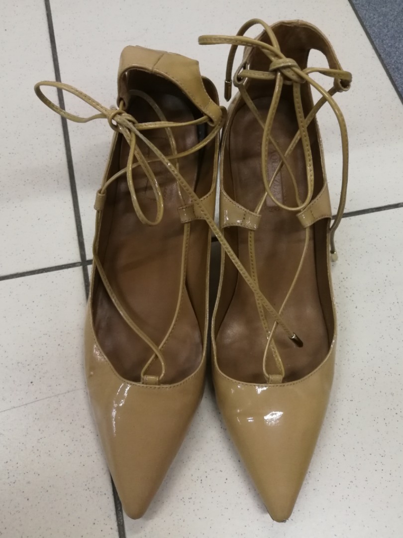 aquazzura tie up heels