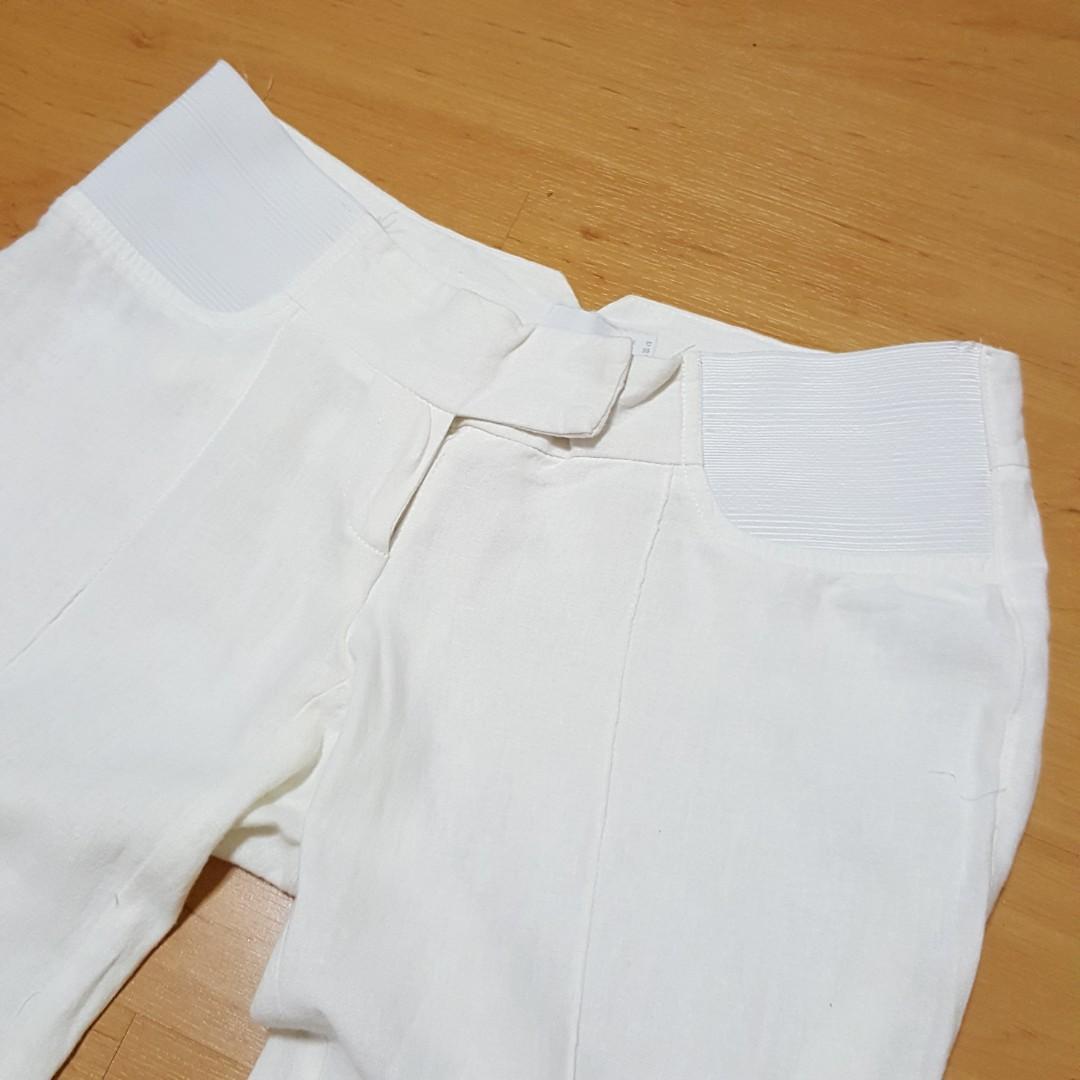 ASOS Maternity Pants Pregnancy Pants White Colour Size UK10 Front