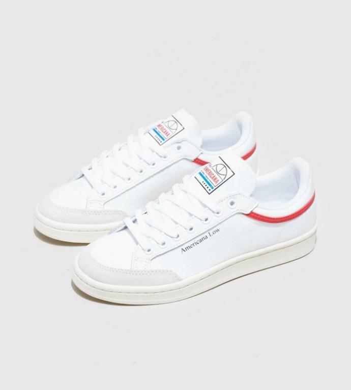 Auth Adidas Americana Low Leather Sneakers Shoes Trainers in White 38