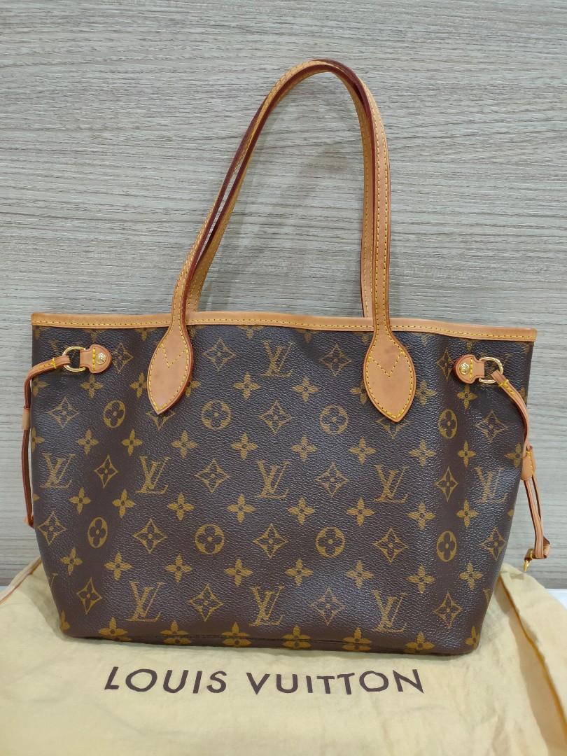 Louis Vuitton Brown Damier Ebene Coated Canvas Neverfull PM Gold Hardware, 2021 (Like New), Womens Handbag