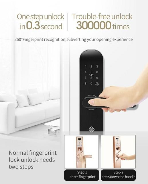 Biometric Smart Door Lock - Pineworld E202, Furniture & Home Living ...