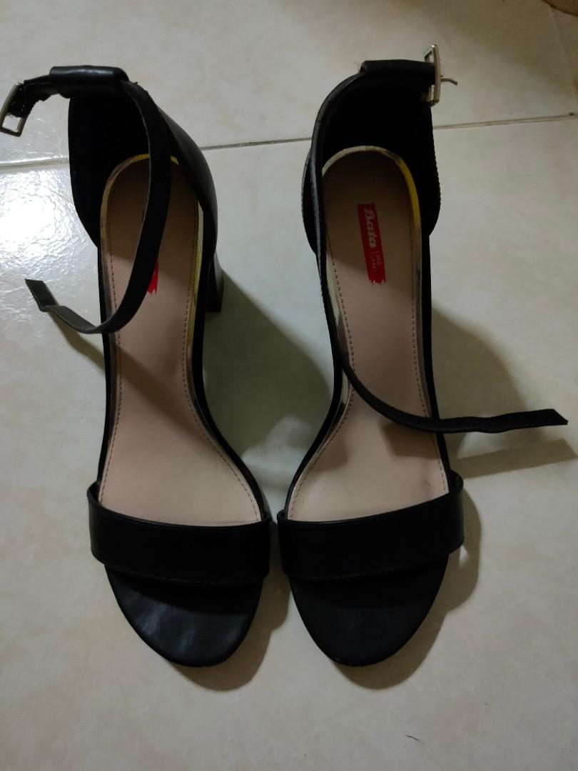 black block high heel shoes