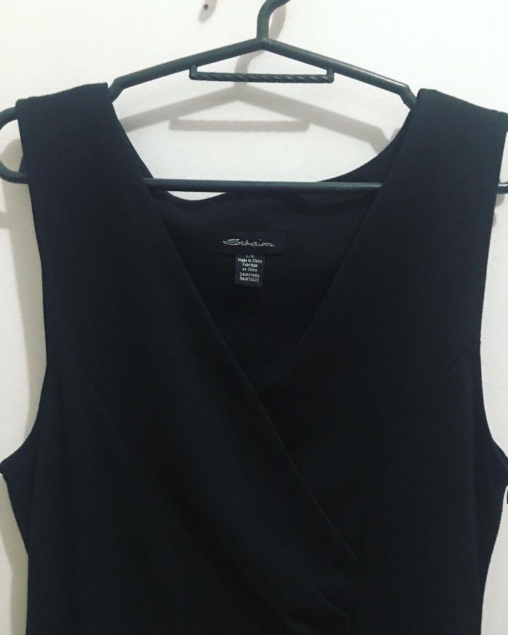 Black office dress M-L (Category: Dresses) located in Paranaque City. Submitted by aparadorniching (Listing ID 1022038318, Image 2). Description: Worn once only Color not faded and still in good condition.