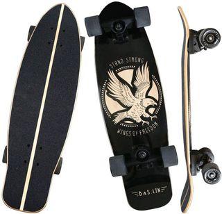 B&S.LIN Cruiser Skateboard Gloss 木紋 亮面 魚板