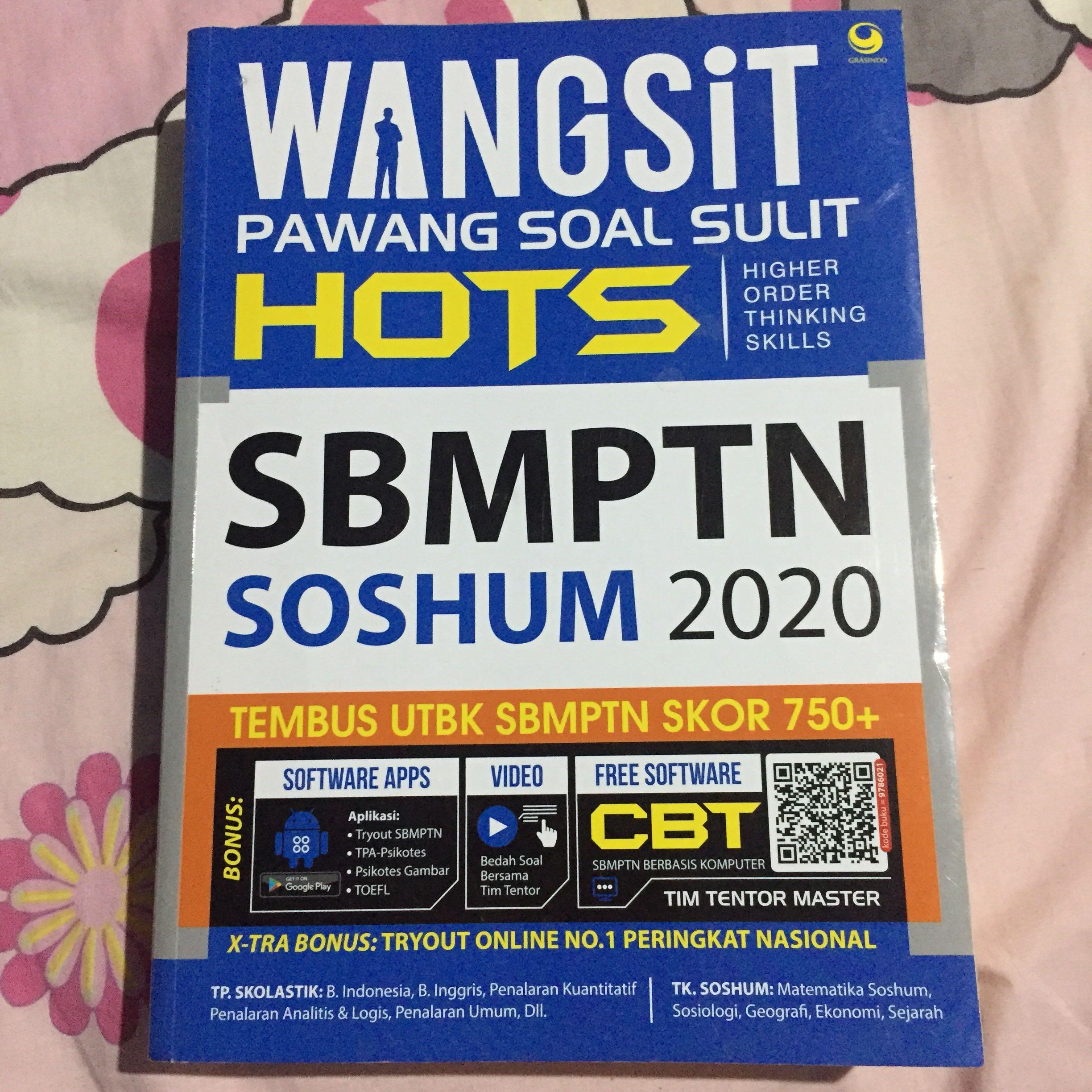 Buku Sbmptn Wangsit 2020 Soshum Buku Alat Tulis Buku Di Carousell