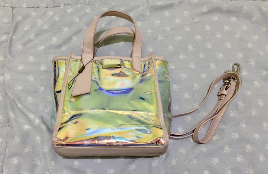 charles keith holographic bag