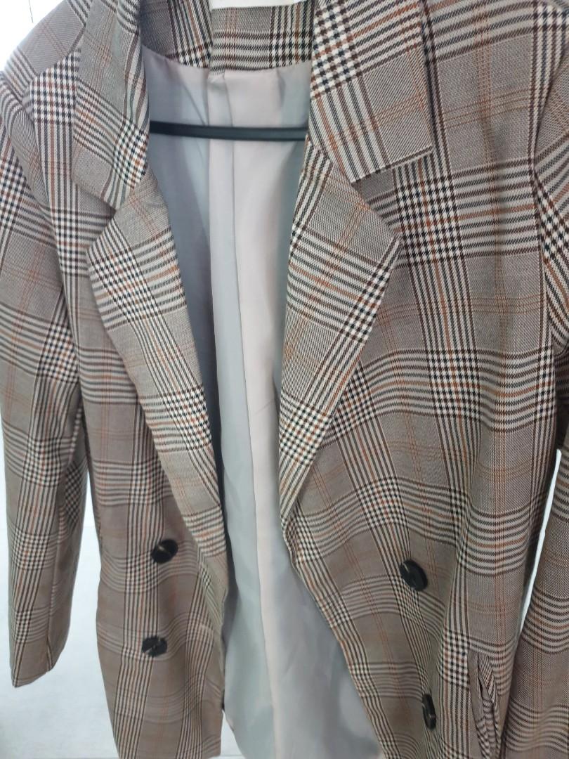 Checkered blazer jacket Clearance