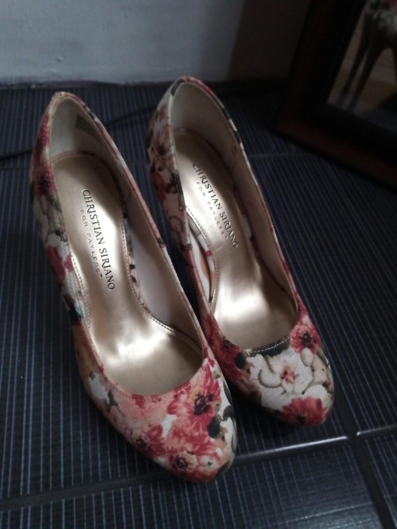 christian siriano floral heels