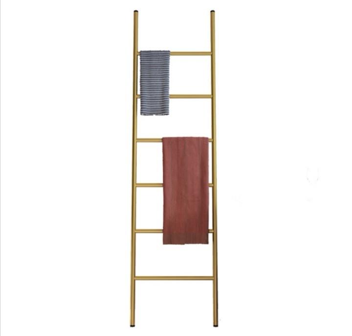 Classic Stainless Steel Gold Metal Ladder Towel Rack, Furniture & Home