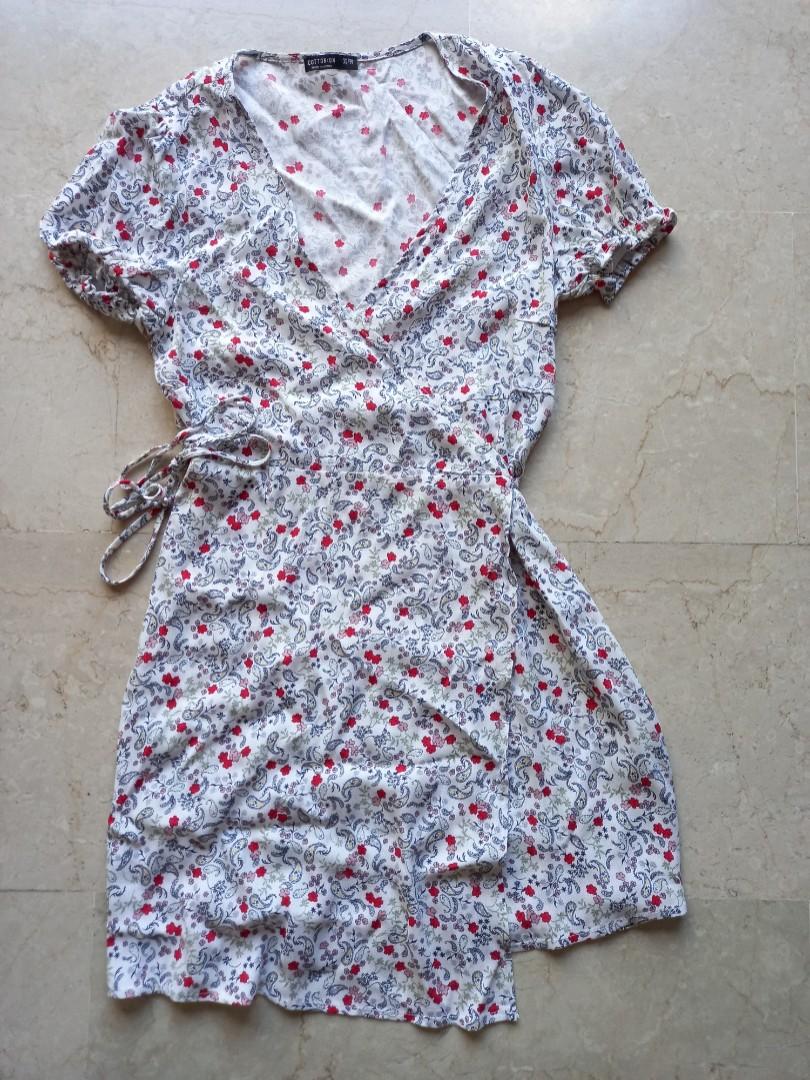 Cotton on woven amy wrap mini dress clearance