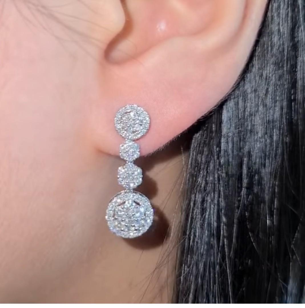 dangling diamond earrings