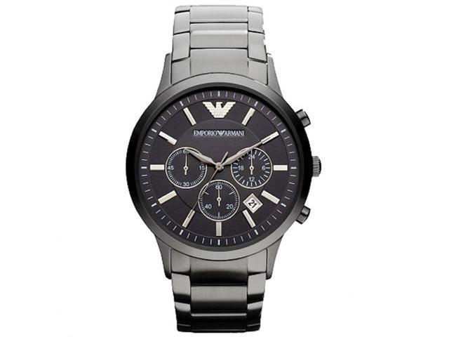 armani watches ar2453 gents black stainless steel watch