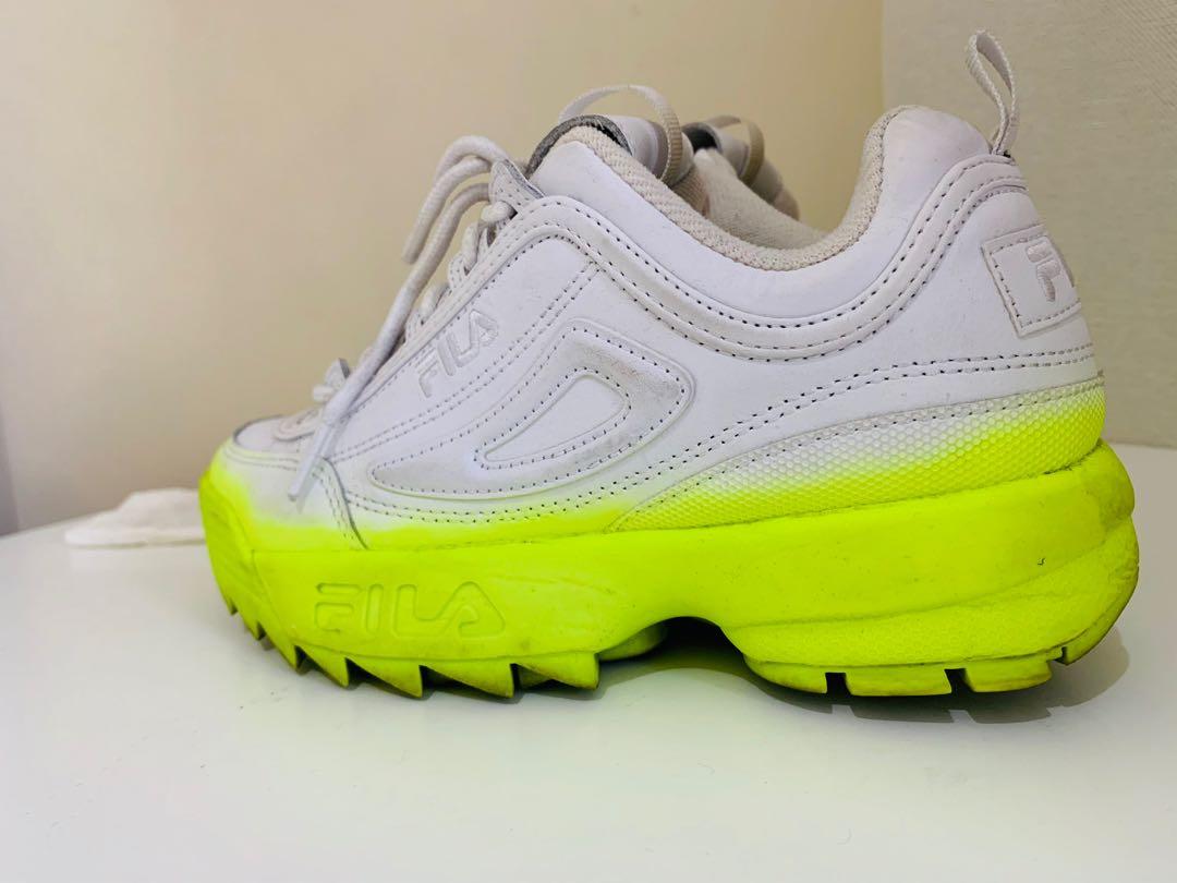 fila disruptor 2 mono neon sneaker